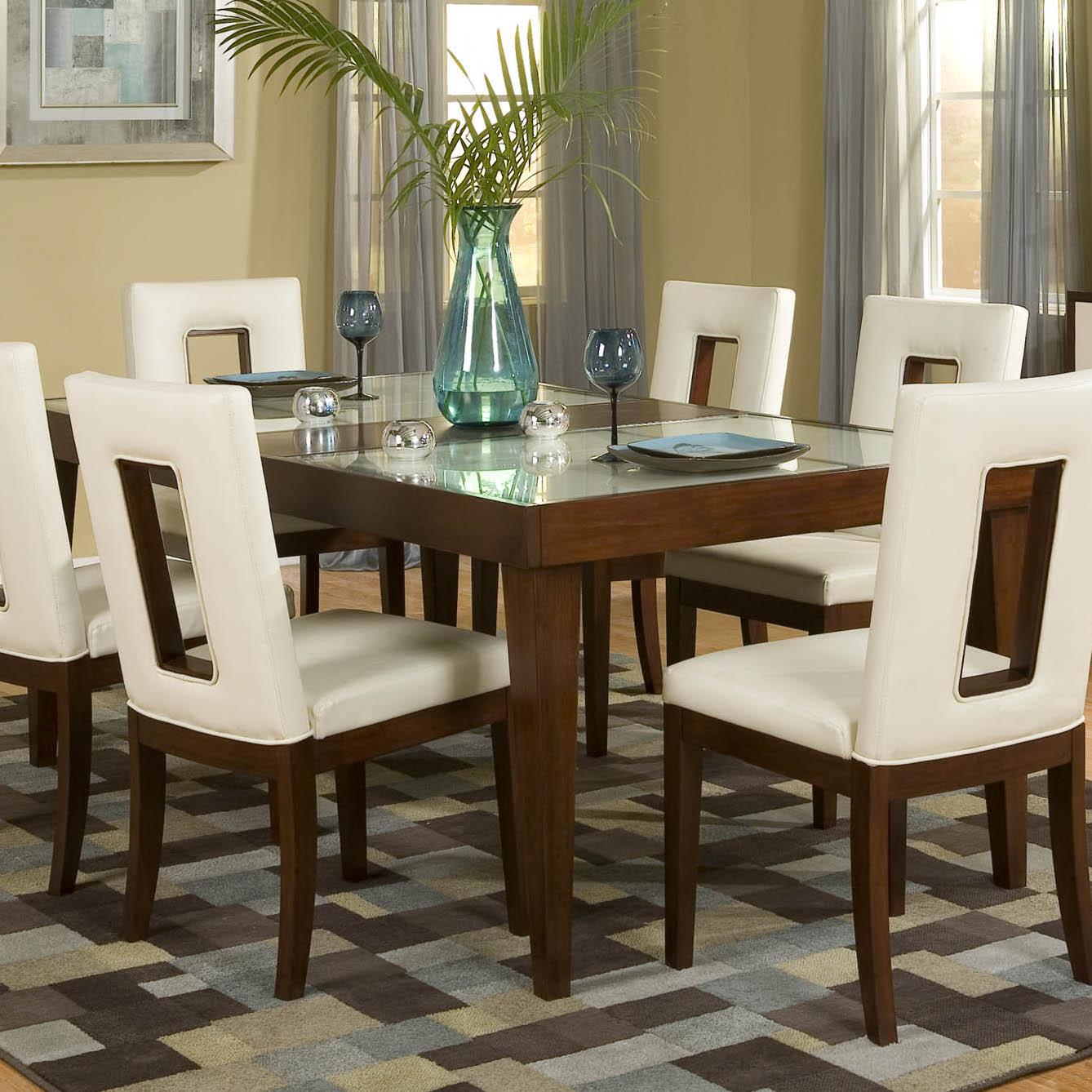 Najarian Enzo Dining DTENZFTCW Rectangular Leg Dining Table with 12